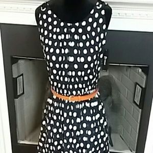 NWT  navy/white polka dot sun dress